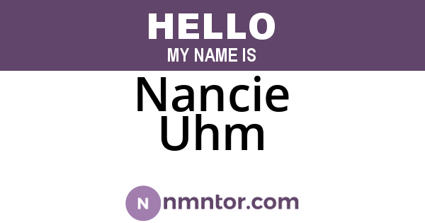 Nancie Uhm