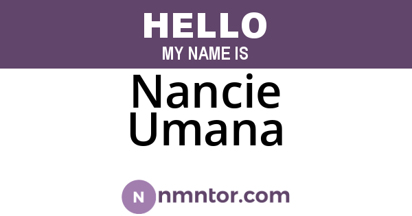 Nancie Umana