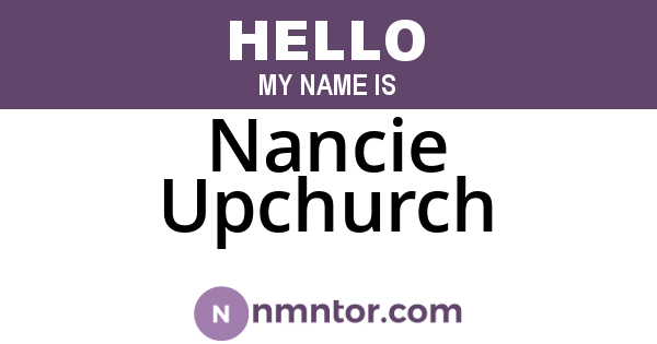 Nancie Upchurch