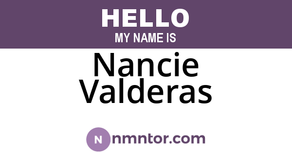 Nancie Valderas