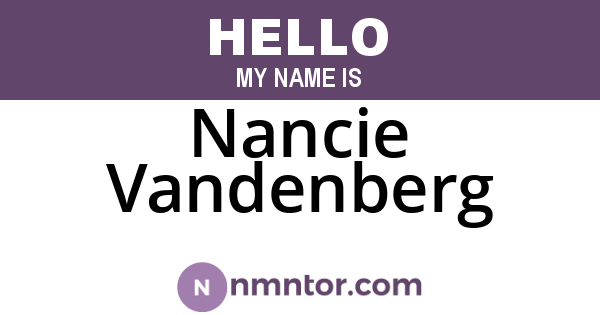 Nancie Vandenberg