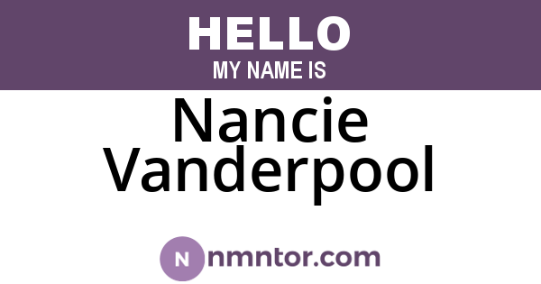 Nancie Vanderpool