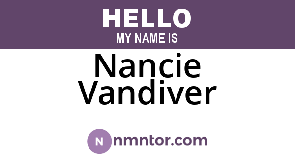 Nancie Vandiver