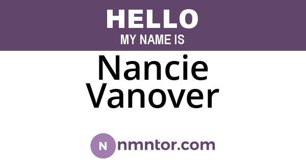 Nancie Vanover