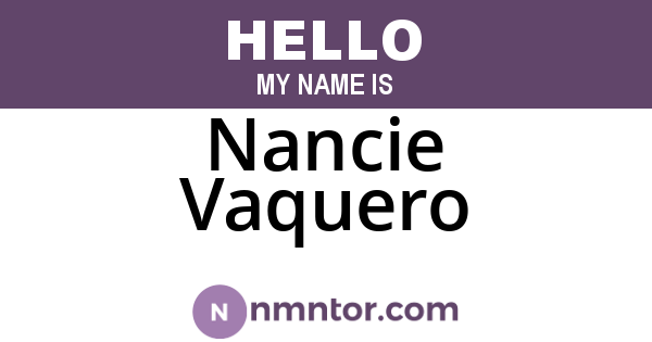 Nancie Vaquero