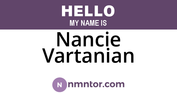 Nancie Vartanian
