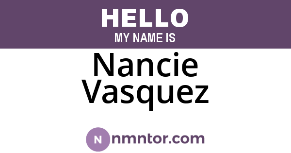 Nancie Vasquez