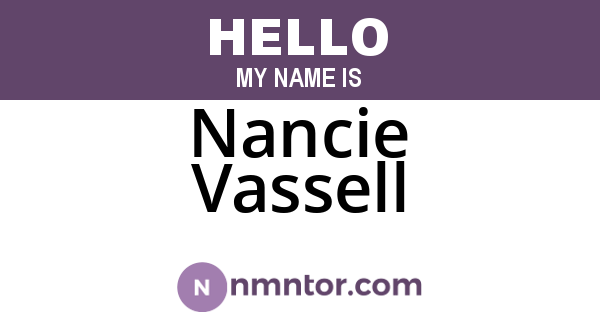 Nancie Vassell