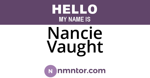 Nancie Vaught