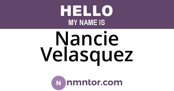 Nancie Velasquez