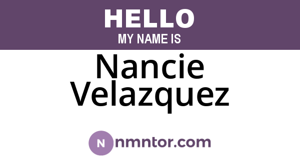 Nancie Velazquez