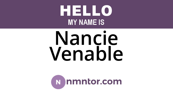 Nancie Venable