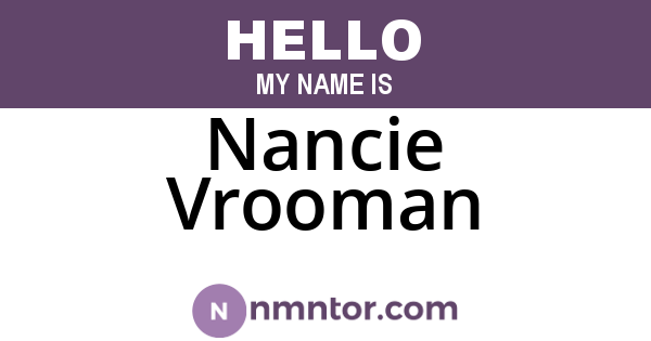 Nancie Vrooman