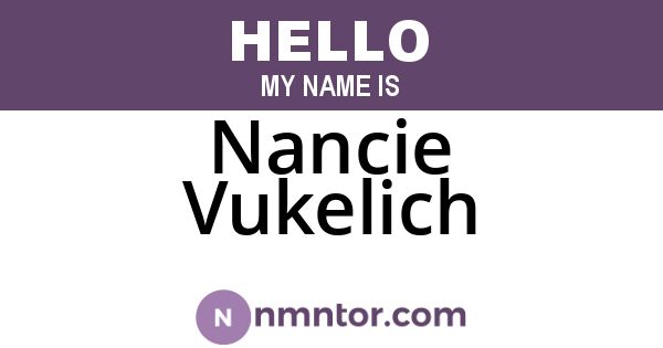 Nancie Vukelich