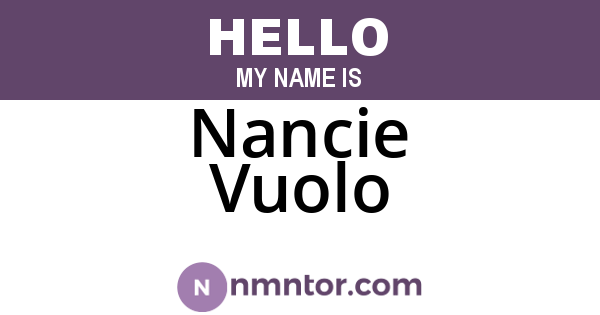 Nancie Vuolo