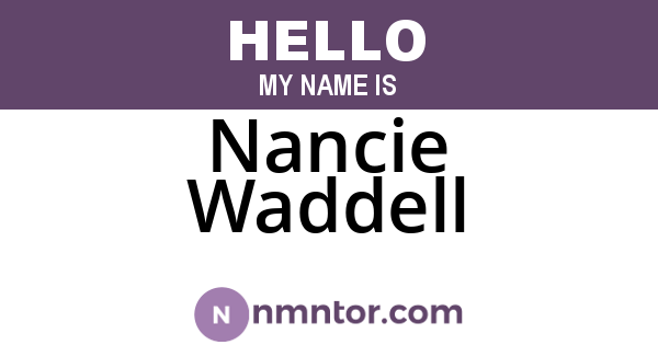 Nancie Waddell