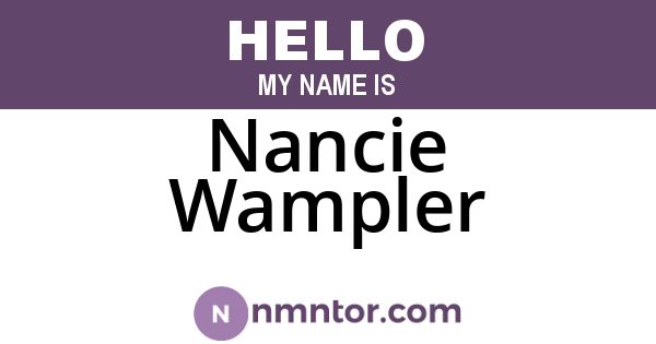 Nancie Wampler