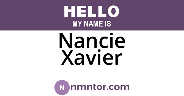 Nancie Xavier