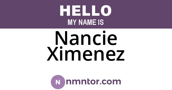 Nancie Ximenez