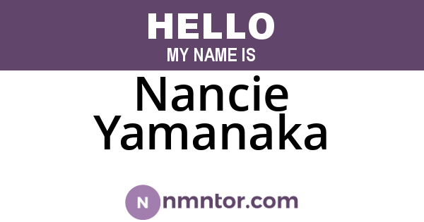 Nancie Yamanaka