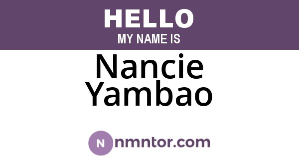 Nancie Yambao