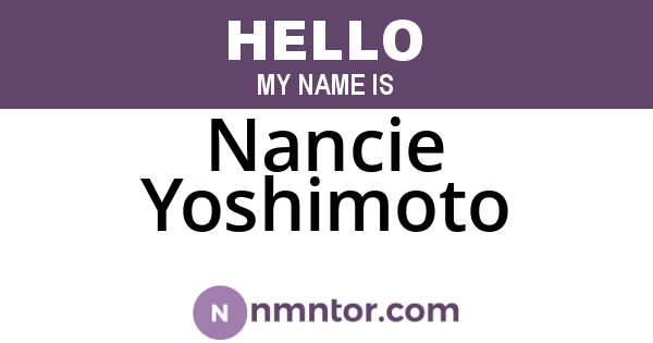 Nancie Yoshimoto