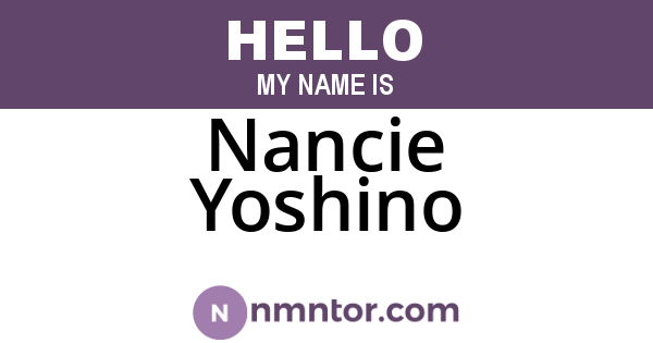 Nancie Yoshino