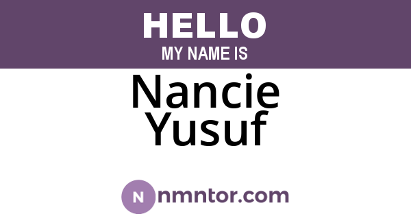 Nancie Yusuf