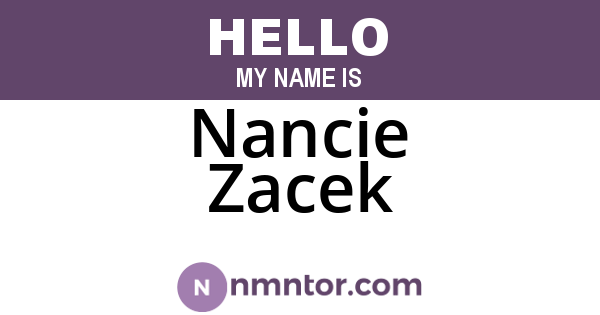 Nancie Zacek