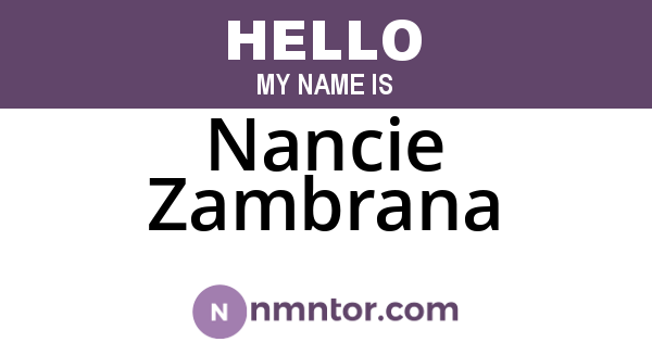 Nancie Zambrana