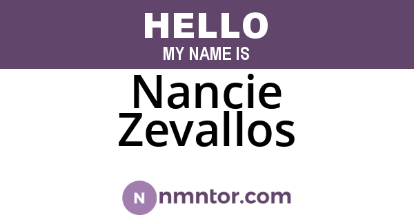 Nancie Zevallos