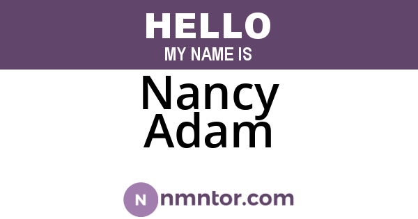 Nancy Adam