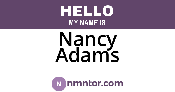 Nancy Adams