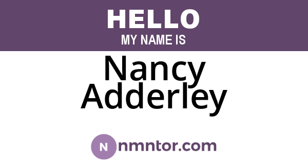 Nancy Adderley