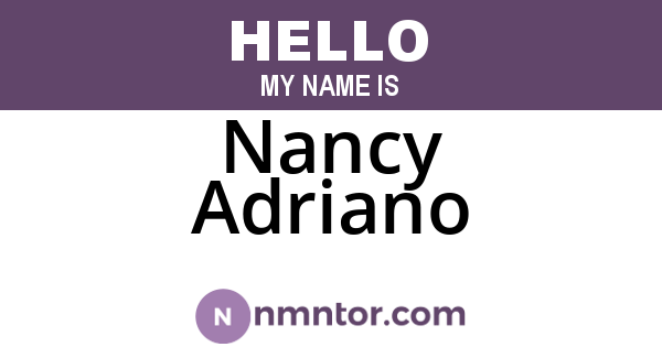 Nancy Adriano