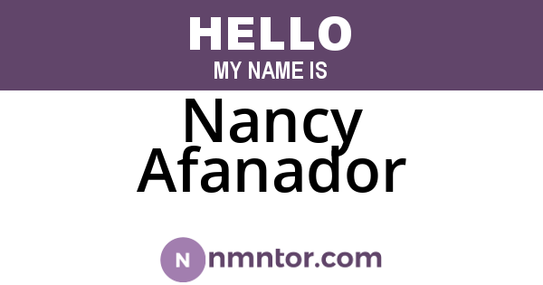 Nancy Afanador
