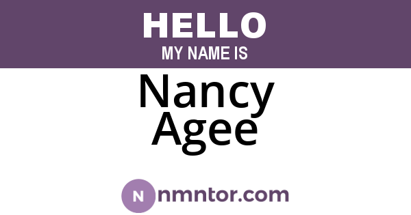 Nancy Agee