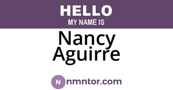 Nancy Aguirre