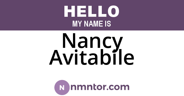 Nancy Avitabile