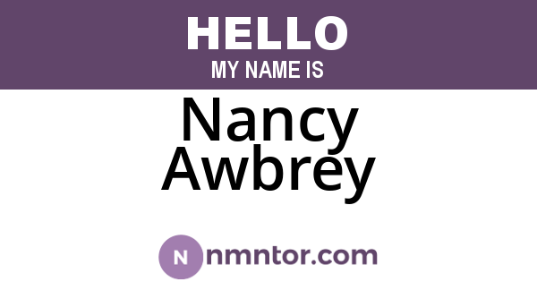 Nancy Awbrey