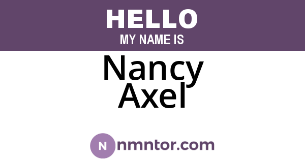 Nancy Axel