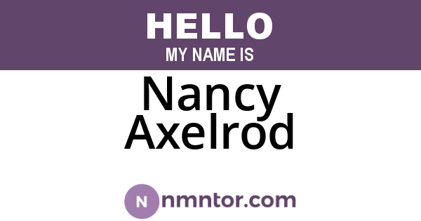 Nancy Axelrod