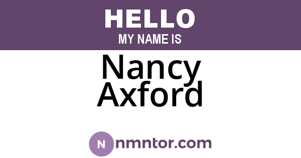 Nancy Axford