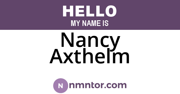 Nancy Axthelm