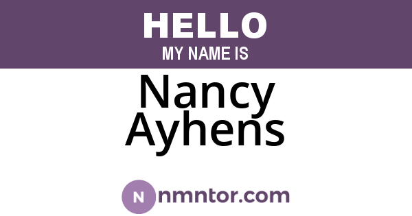 Nancy Ayhens