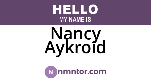 Nancy Aykroid