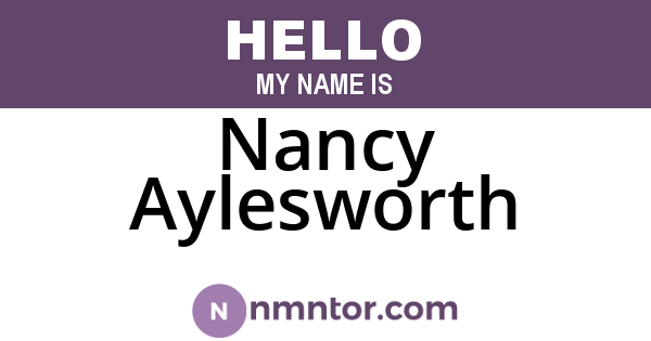 Nancy Aylesworth