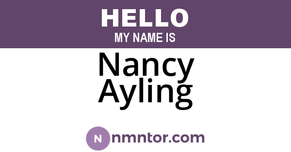 Nancy Ayling