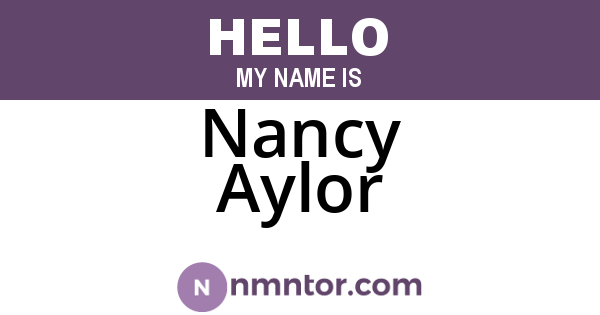 Nancy Aylor