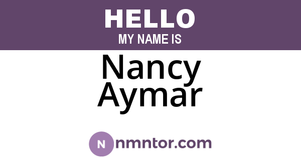 Nancy Aymar